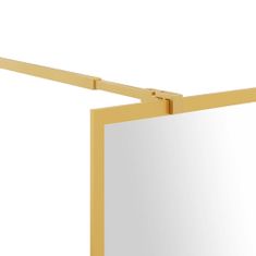shumee Zástěna do průchozí sprchy čiré ESG sklo zlatá 100 x 195 cm