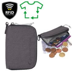 Lifeventure Peněženka Lifeventure RFiD Coin Wallet, Recycled, Grey