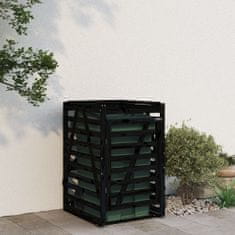 Greatstore Úložný box na popelnici černý 84x90x128,5 cm masivní borovice