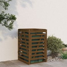 Greatstore Úložný box na popelnici hnědý 84x90x128,5 cm masivní borovice