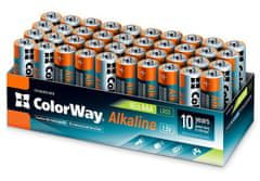 ColorWay alkalická baterie AAA/ 1.5V/ 40ks v balení