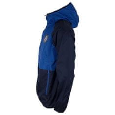 FotbalFans Bunda Chelsea FC s kapucí, zip, kapsy, znak, modrá | L