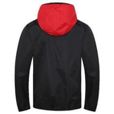 FotbalFans Bunda Liverpool FC s kapucí, zip, kapsy, znak, černo-červená | XL