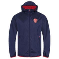 FotbalFans Bunda Arsenal FC s kapucí, zip, kapsy, znak, modrá | S