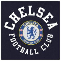 FotbalFans Pánská Mikina Chelsea FC, přes hlavu, modrá, klokaní kapsa | L