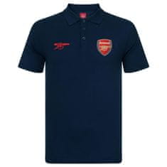 FotbalFans Polo Tričko Arsenal FC, vyšitý znak, poly-bavlna, modrá | XXL