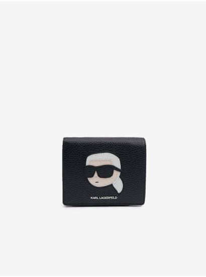 Karl Lagerfeld Černá dámská malá kožená peněženka KARL LAGERFELD
