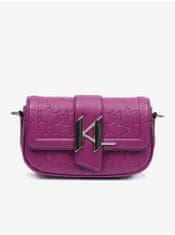 Karl Lagerfeld Fialová dámská vzorovaná kabelka KARL LAGERFELD UNI