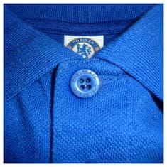 FotbalFans Polo Tričko Chelsea FC, vyšitý znak, polybavlna, královská modrá | XL
