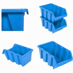 botle Nástěnná police Kovový úložný systém s držáky na nářadí krabice barva modrý