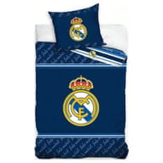 FotbalFans Povlečení Real Madrid CF, Modré, 100% Bavlna, 140x200, 60x80 cm
