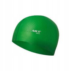 NILS Plavecká čepice silikonová NQC Dots zelená
