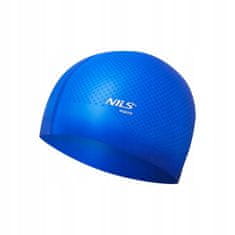 NILS Plavecká čepice silikonová NQC Dots modrá 