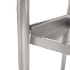 BPS-koupelny Servírovací stolek, buk/stříbrný, LIMA