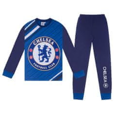 FotbalFans Dětské Pyžamo Chelsea FC, dlouhé rukávy a kalhoty, Bavlna | 9-10 let