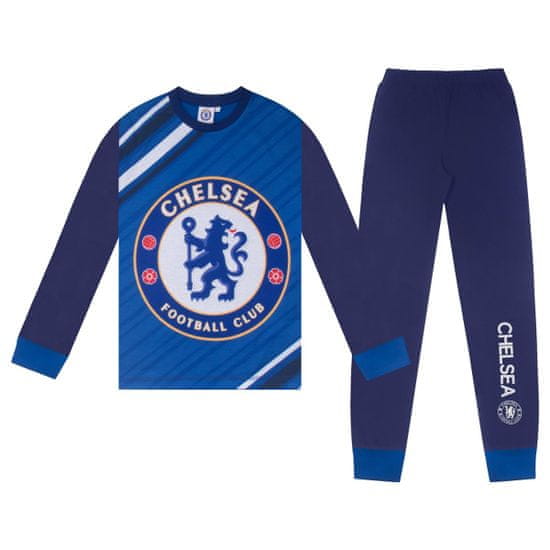 FotbalFans Dětské Pyžamo Chelsea FC, dlouhé rukávy a kalhoty, Bavlna