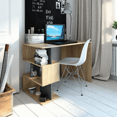 BPS-koupelny PC stůl, dub artisan / grafit, Abes