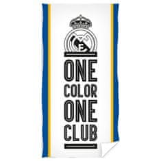 FotbalFans Osuška Real Madrid FC, 100% Bavlna, Bílá, 70x140 cm, Oficiální