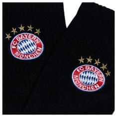 FotbalFans Ponožky FC Bayern Mnichov, barva černá. Klubový znak. 3 páry. 43-46