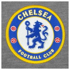 FotbalFans Polo Tričko Chelsea FC, vyšitý znak, poly-bavlna, šedá | M