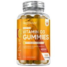Vitamin D3 4000IU gumové bonbony, 120 bonbónů