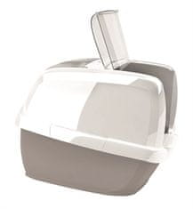 IMAC Krytý kočičí záchod s uhlíkovým filtrem a lopatkou, šedý 62 x Š 49,5 x V 47,5 cm
