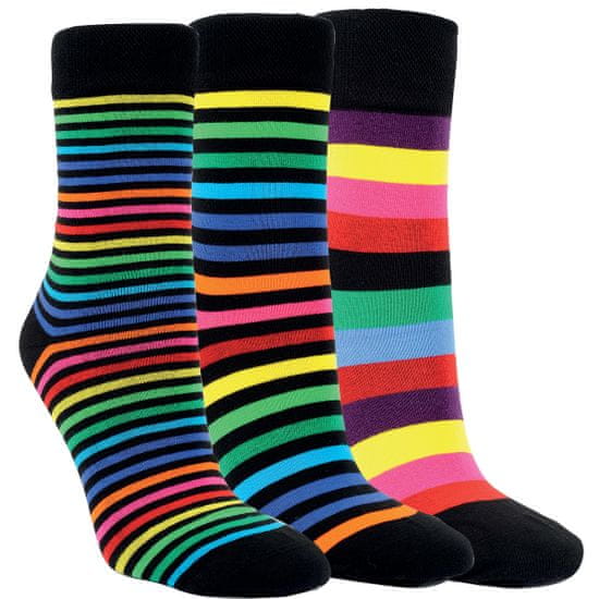 RS RS dámské barevné pruhované bavlněné ponožky 1202322 3-pack