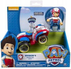 Paw Patrol Tlapková Patrola - vozidlo s figurkou - Ryder a Čtyřkolka))