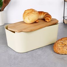 Bochník chleba s bambusovou deskou Cream 259303