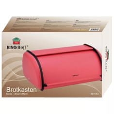 KINGHoff Kh-1753 Ocelový košík na chléb červený