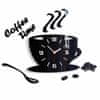 3D nástěnné hodiny Coffee Time Cup