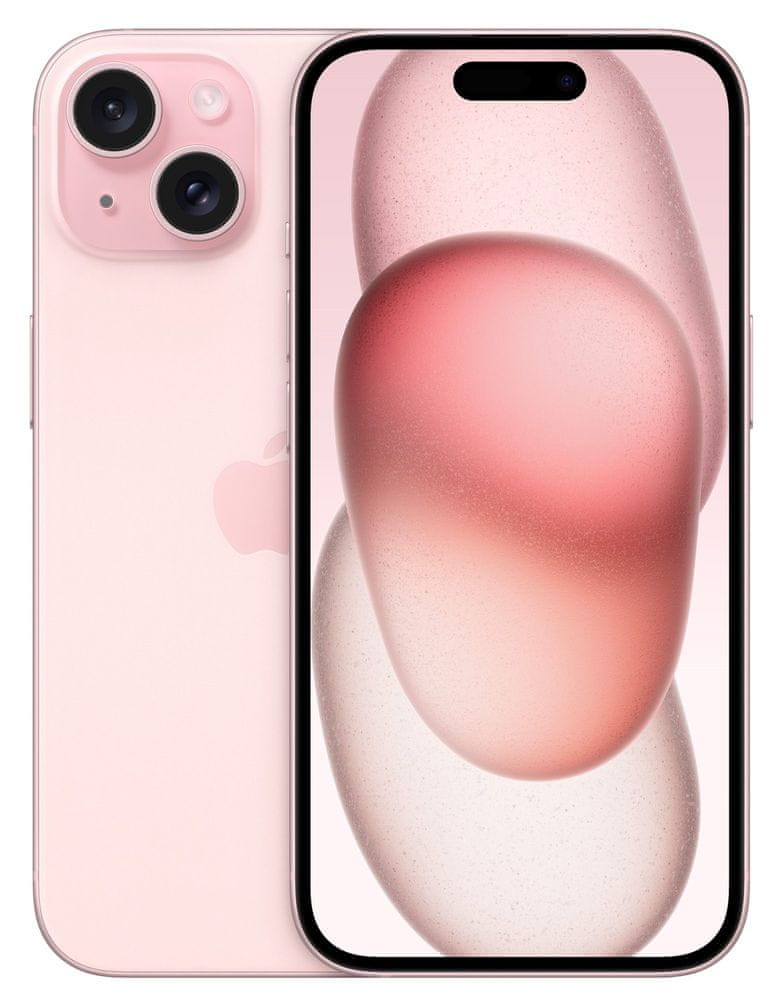 Levně Apple iPhone 15, 256GB, Pink (MTP73SX/A)