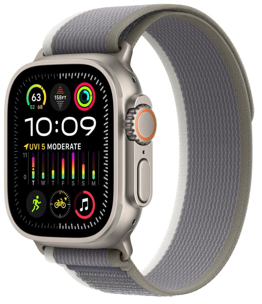 Apple Watch Ultra 2, Trail Loop, Green/Gray, S/M (MRF33CS/A)
