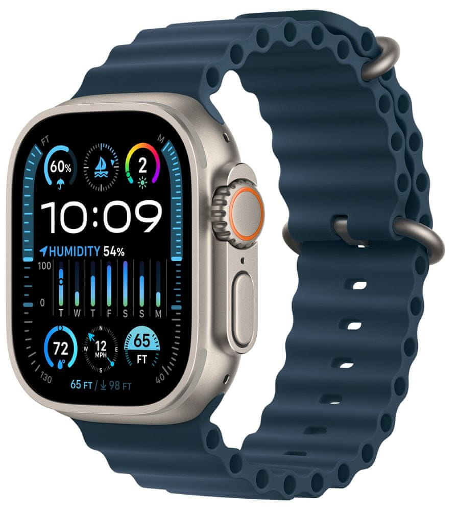 Levně Apple Watch Ultra 2, Ocean Band, Blue (MREG3CS/A)