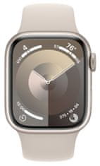 Apple Watch Series 9, 41mm, Starlight, Starlight Sport Band - M/L (MR8U3QC/A)