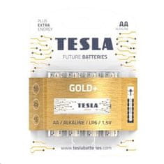 TESLA GOLD+ alkalická baterie AA (LR06, tužková, blister) 4 ks