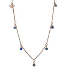 Emporio Armani Půvabný bronzový náhrdelník s krystaly EGS3014221