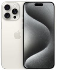 Apple iPhone 15 Pro Max, 256GB, White Titanium (MU783SX/A)