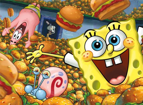 Aquarius Puzzles Puzzle SpongeBob SquarePants: Krabí hambáče 500 dílků