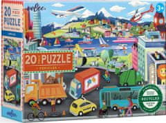 eeBoo Puzzle Dopravní prostředky 20 dílků