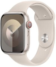 Apple Watch Series 9, Cellular, 45mm, Starlight, Starlight Sport Band - M/L (MRM93QC/A) - rozbaleno