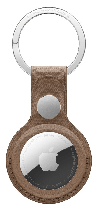 Levně Apple AirTag FineWoven Key Ring - Taupe