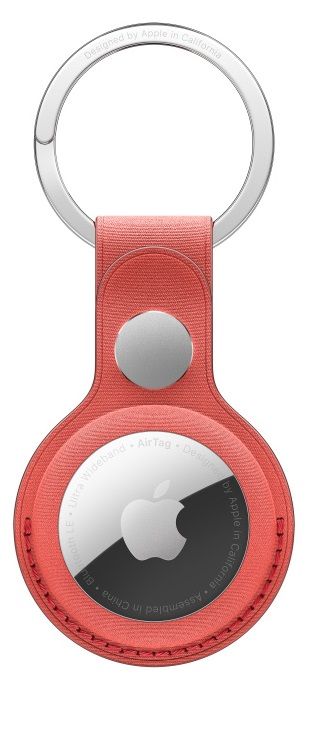 Levně Apple AirTag FineWoven Key Ring - Coral