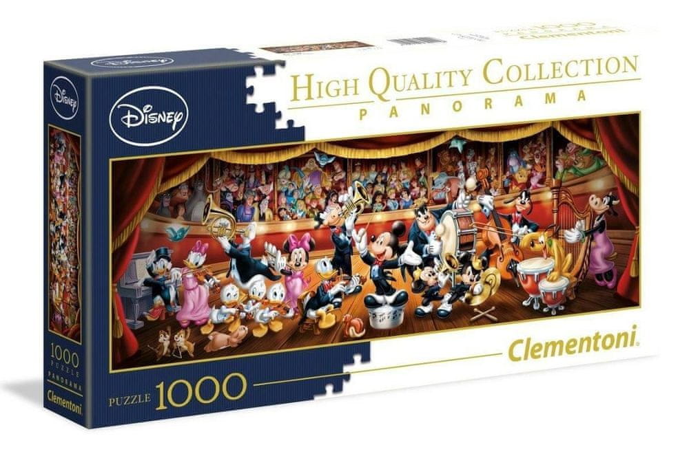 Clementoni Puzzle 1000 dílků panorama - Disney orchestr