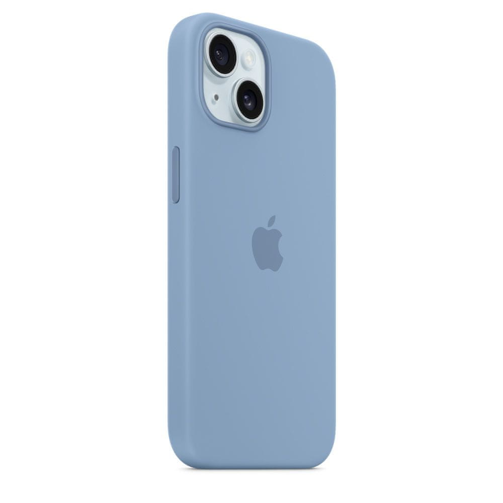 Apple iPhone 15 szilikon tok MagSafe-talppal - Téli kék