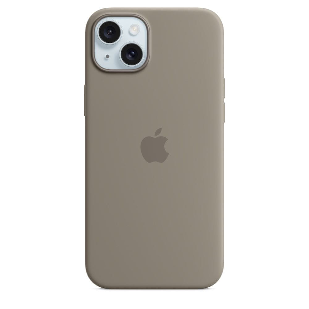 Levně Apple iPhone 15 Plus Silicone Case with MagSafe - Clay