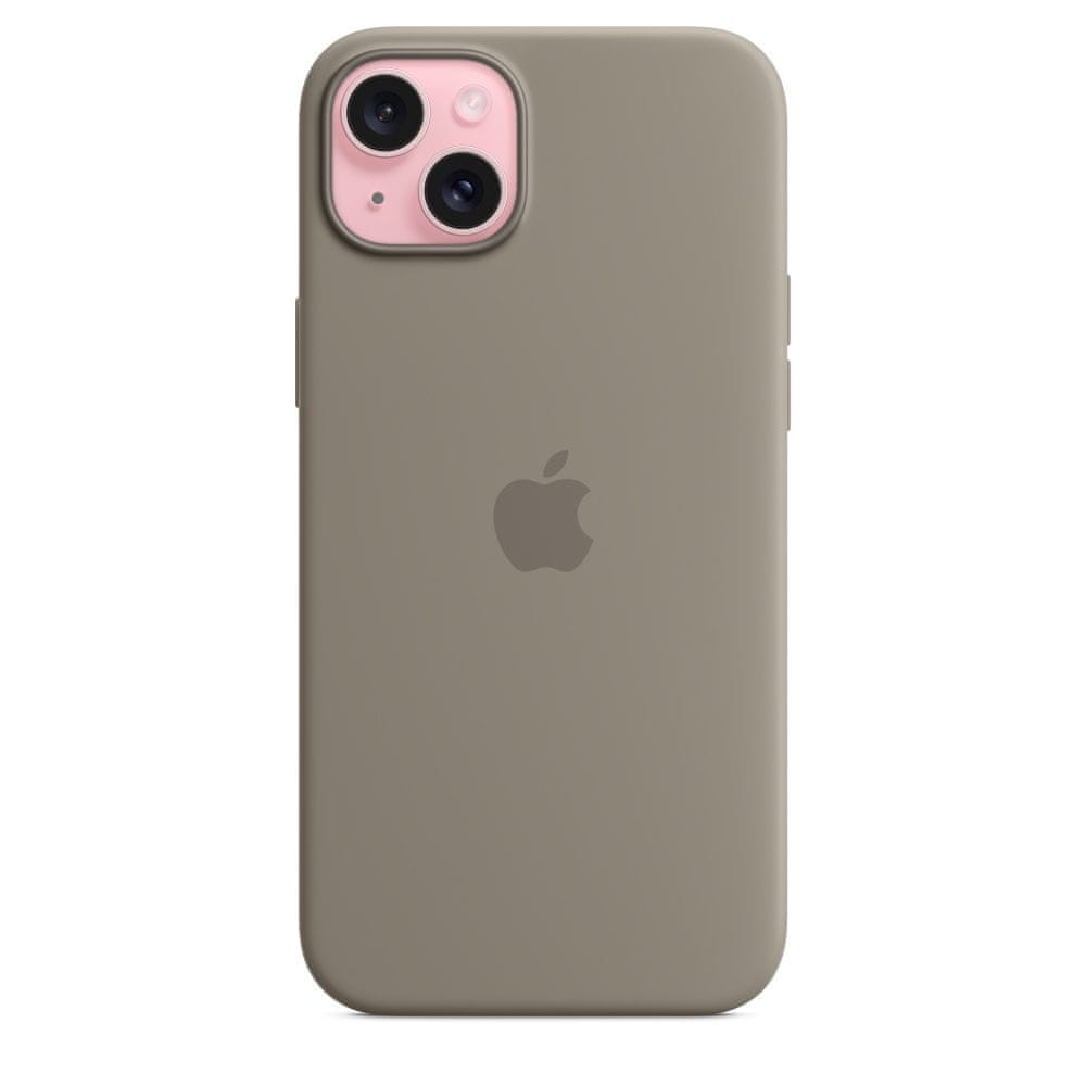 Apple iPhone 15 Plus szilikon tok MagSafe védőtokkal - Clay
