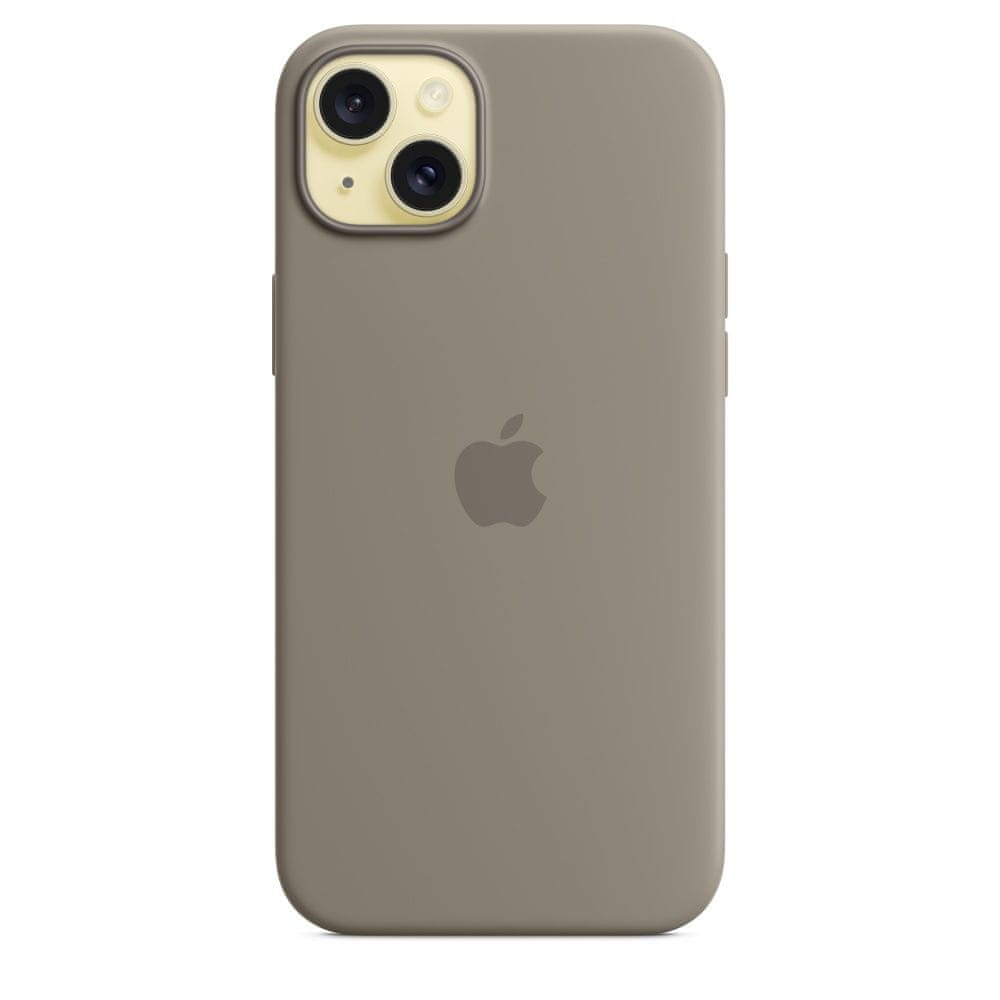 Apple iPhone 15 Plus szilikon tok MagSafe védőtokkal - Clay