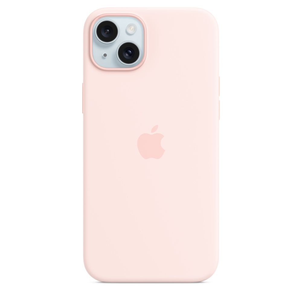 Levně Apple iPhone 15 Plus Silicone Case with MagSafe - Light Pink