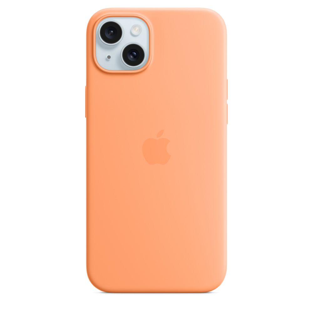 Levně Apple iPhone 15 Plus Silicone Case with MagSafe - Orange Sorbet